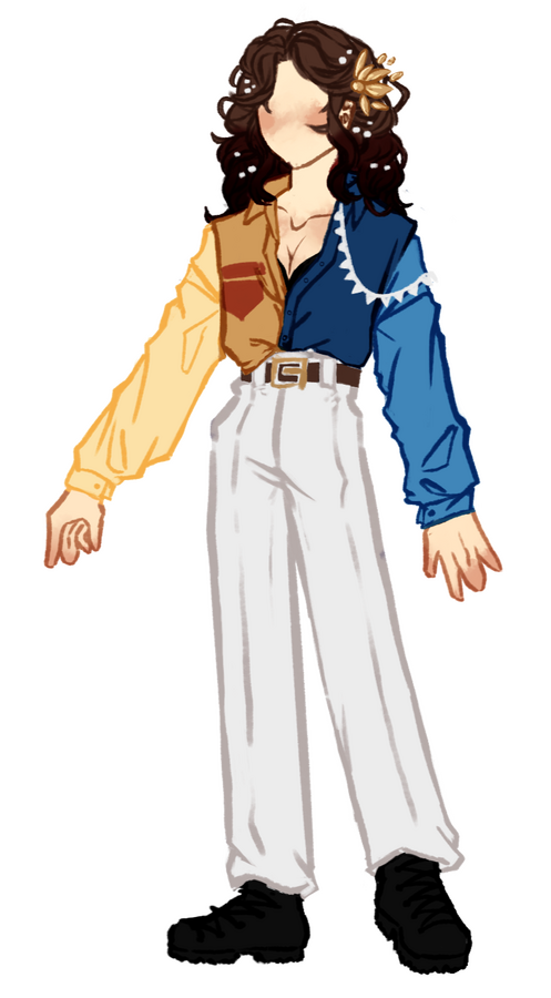 Flat color character design